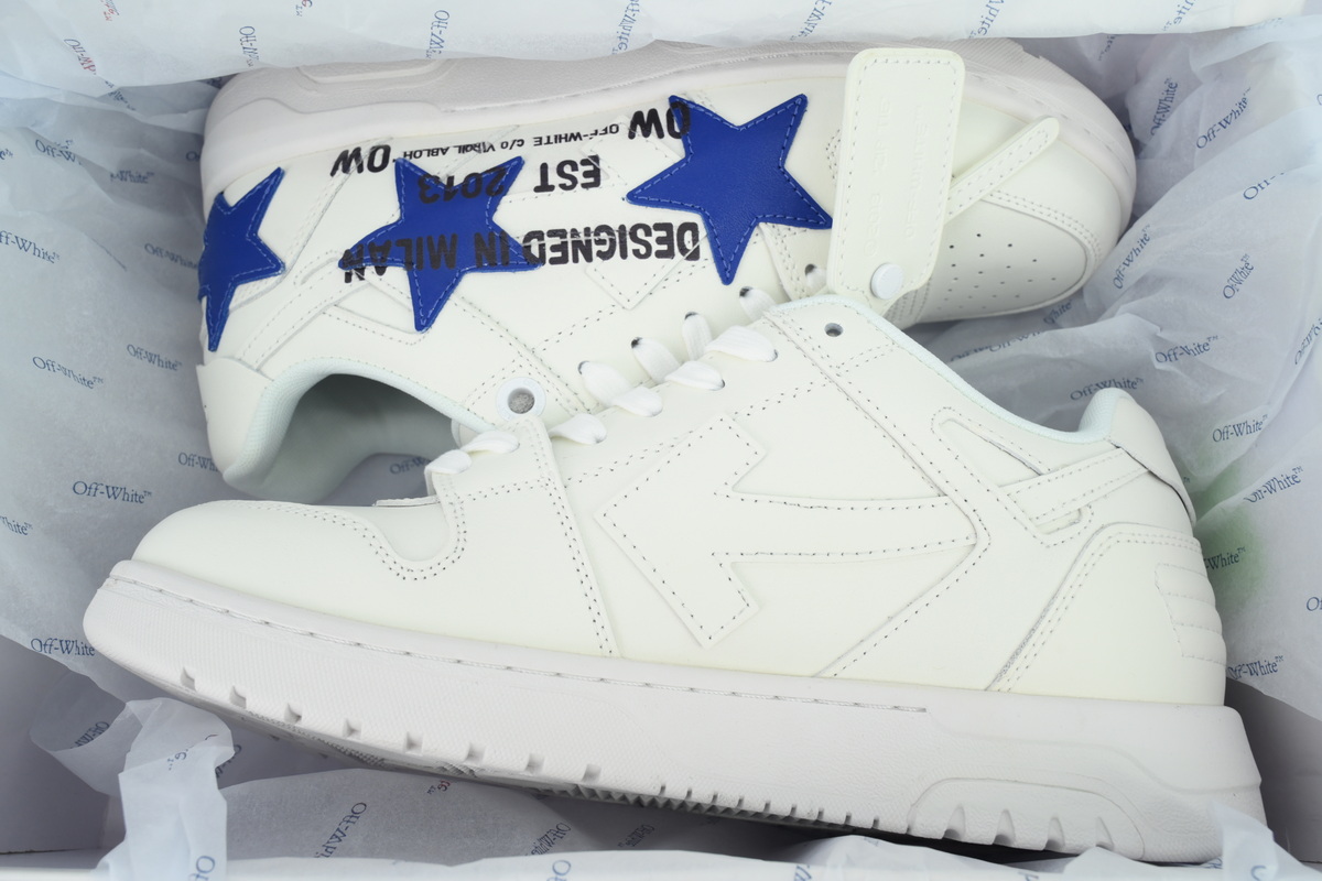 OFF-WHITE Out Of White White and Blue Five Stars OMIA189S 25LEA00D 0145