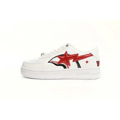 A Bathing Ape Bape Sta Low White Shark 1F70-191-004 01
