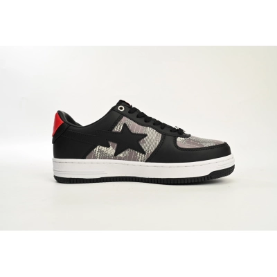 A Bathing Ape Bape Sta Low Black and Red Co Branding 7123-191-901 02