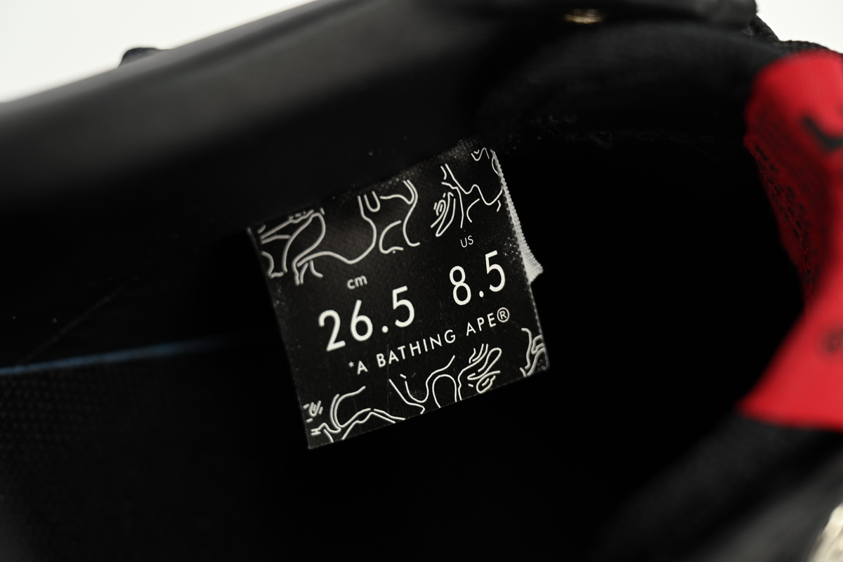 A Bathing Ape Bape Sta Low Black and Red Co Branding 7123-191-901
