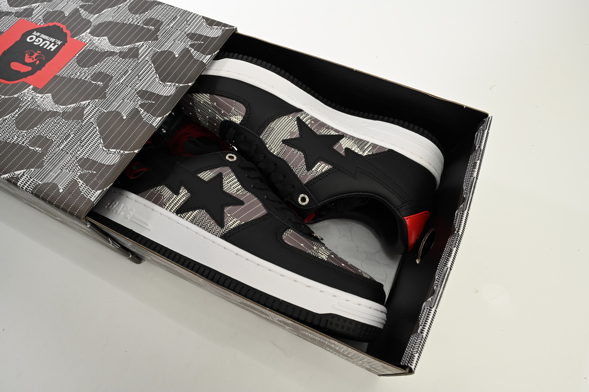 A Bathing Ape Bape Sta Low Black and Red Co Branding 7123-191-901