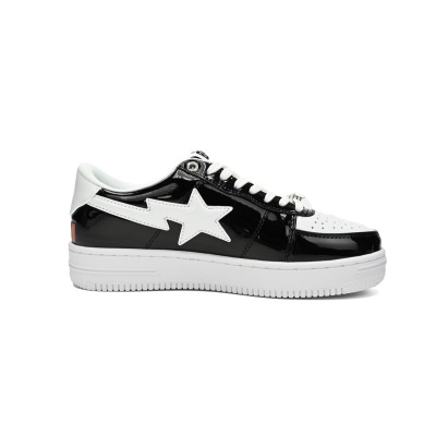 A Bathing Ape Bape Sta Low Black and White Shark 1H30-191-009 02