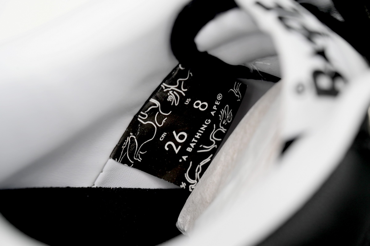 A Bathing Ape Bape Sta Low Black And White Star OZXSH W291 306M