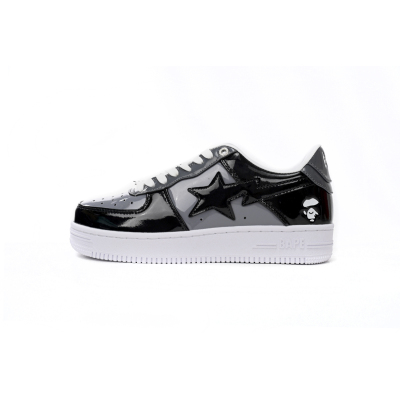 A Bathing Ape Bape Sta Low Black Grey Baolan 1H20 191 046  01