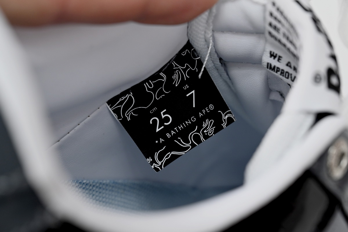 A Bathing Ape Bape Sta Low Black Grey Baolan 1H20 191 046 