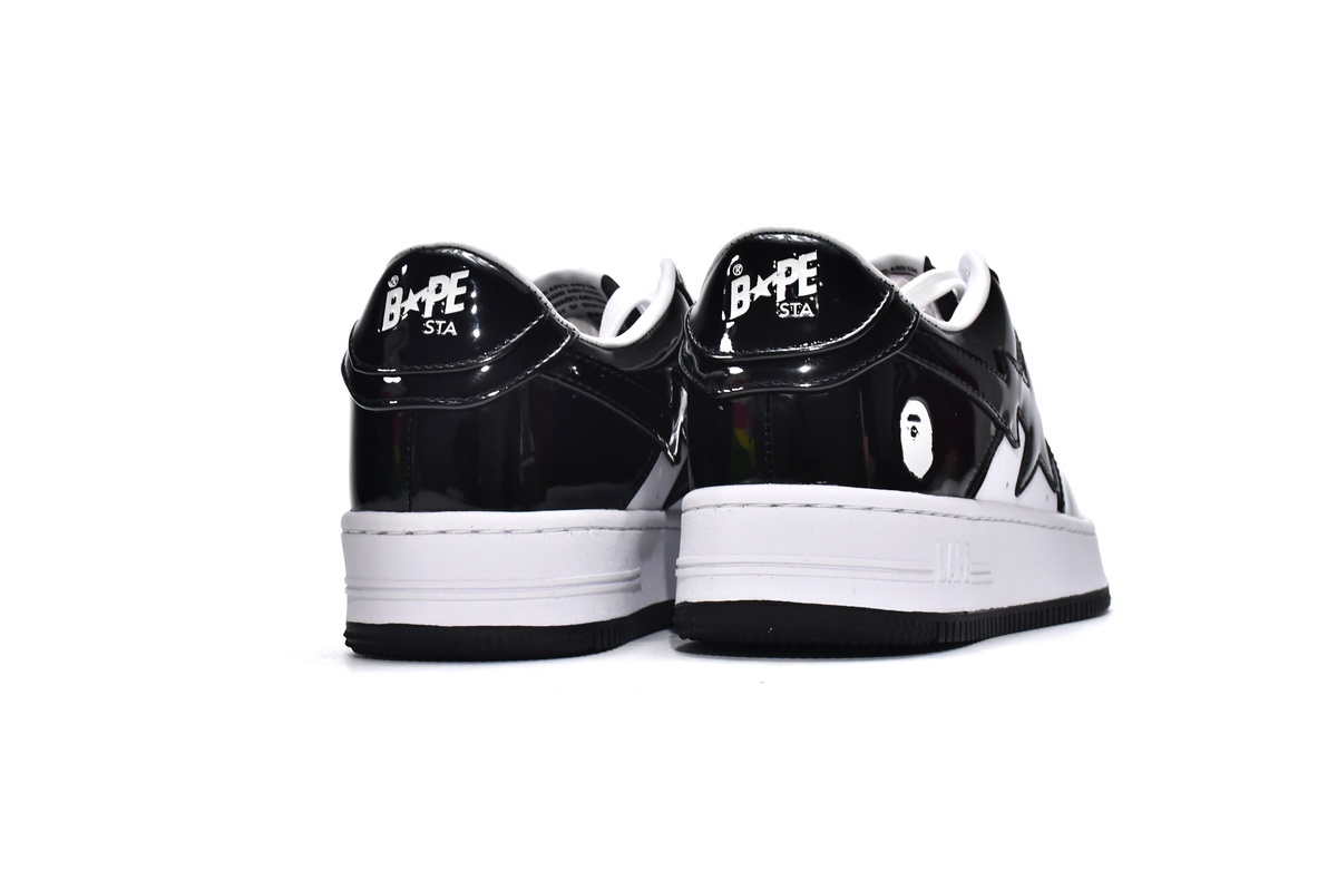 A Bathing Ape Bape Sta Low Black White 1H70-191-001