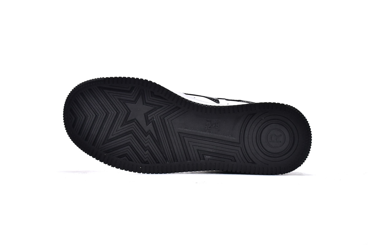 A Bathing Ape Bape Sta Low Black White 1H70-191-001