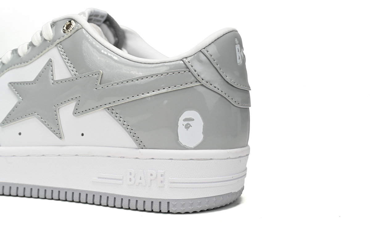 A Bathing Ape Bape Sta Low White Grey Rao Noodles 1170-191-021