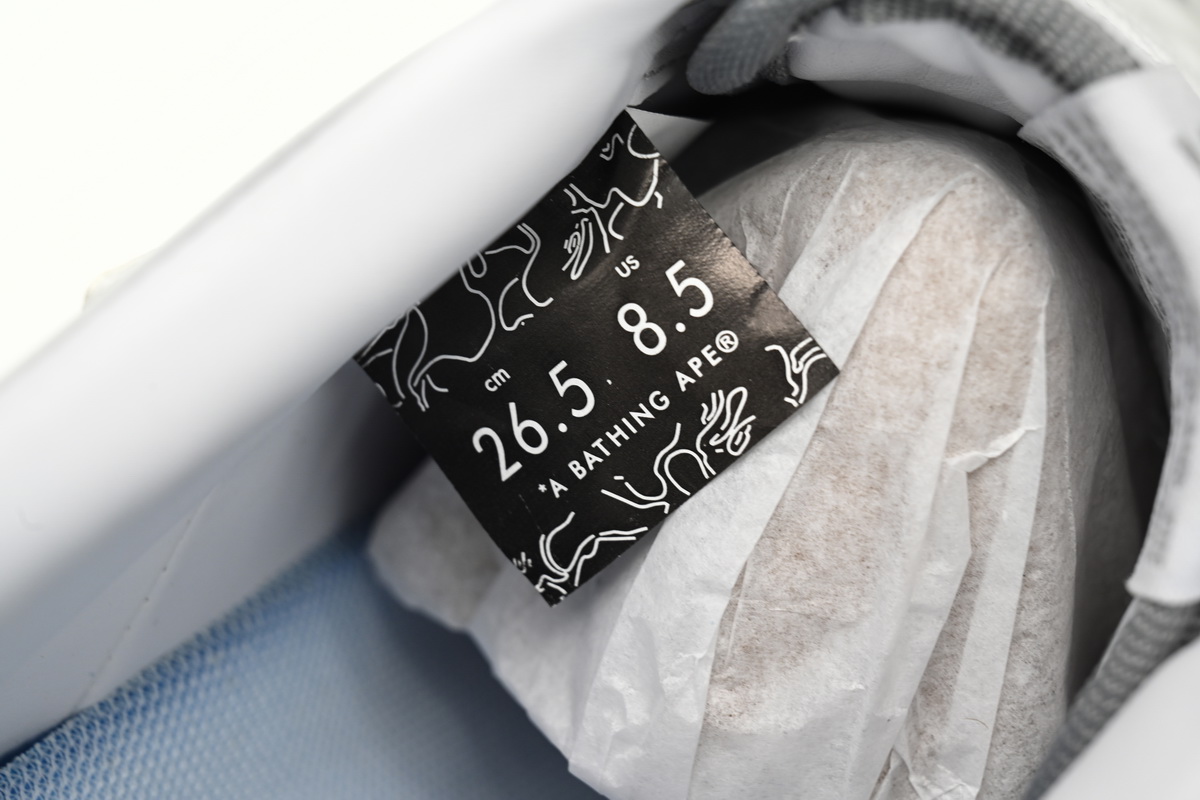 A Bathing Ape Bape Sta Low White Grey Rao Noodles 1170-191-021