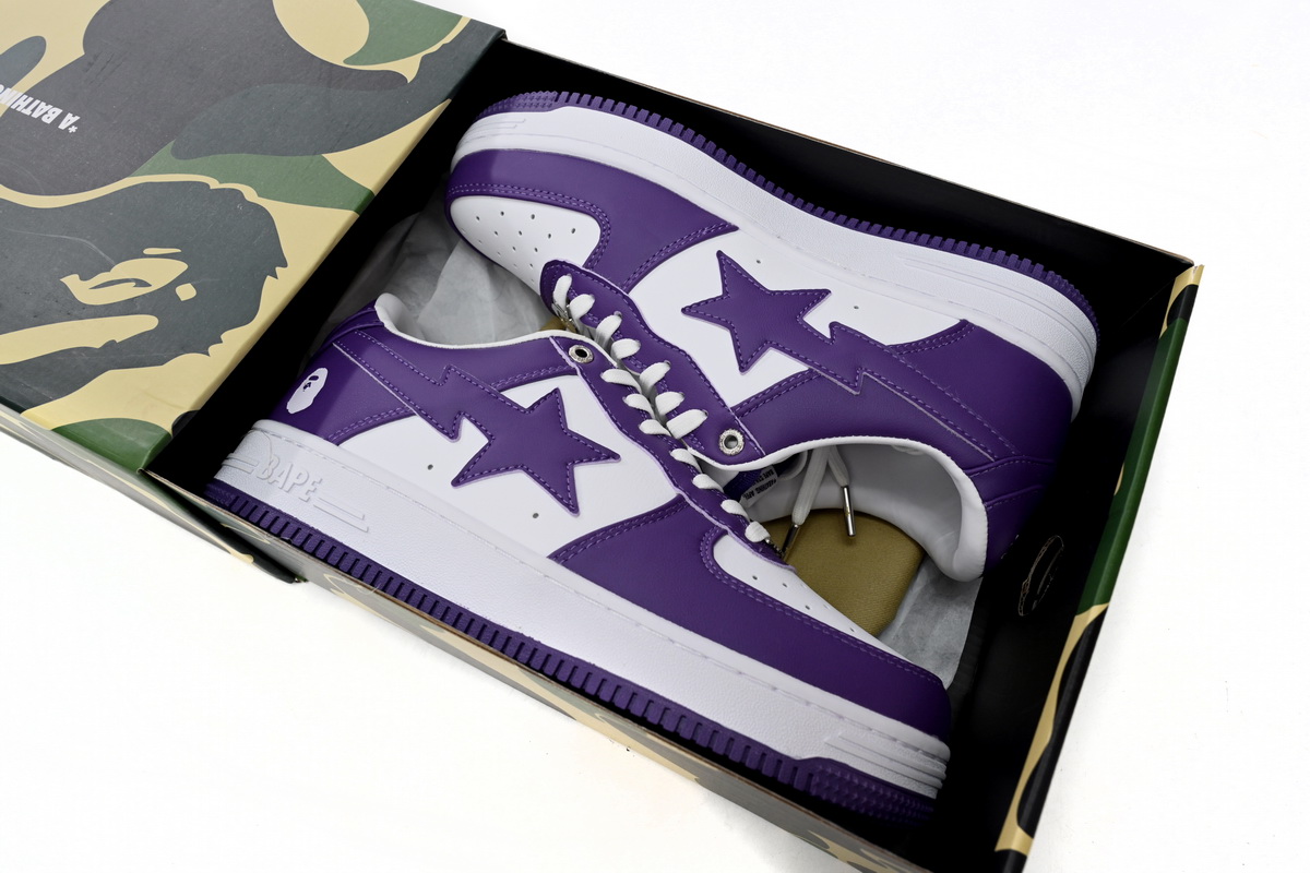 A Bathing Ape Bape Sta Low White Purple 1170 0191 007