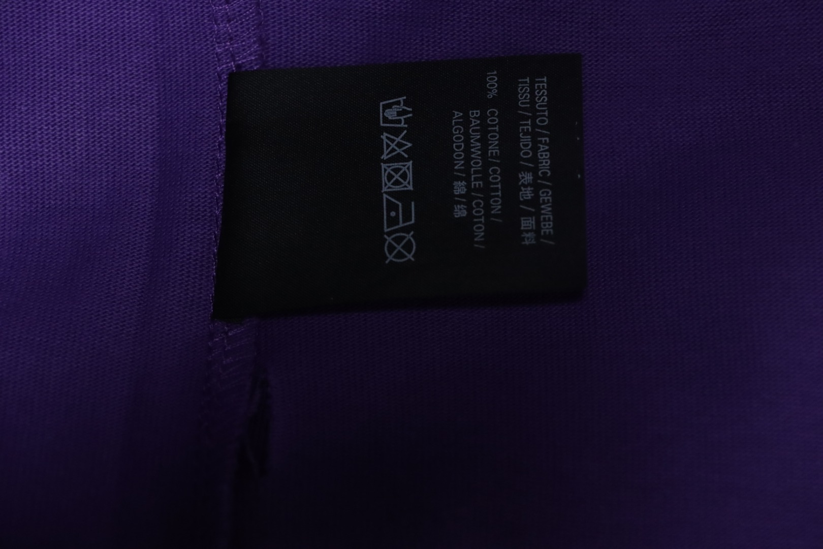 Balenciaga 23ss Rivet Puncture Washed Hole T-shirt Purple