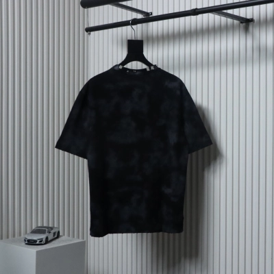 Balenciaga 23ss Rivet Puncture Washed Hole T-shirt Black 02