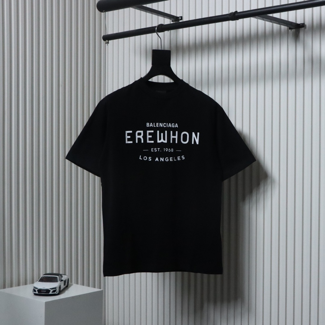 Balenciaga 24ss 1968 Lettering Printed T-shirt Black