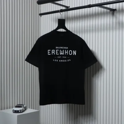 Balenciaga 24ss 1968 Lettering Printed T-shirt Black 01