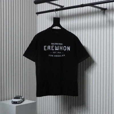Balenciaga 24ss 1968 Lettering Printed T-shirt Black 01