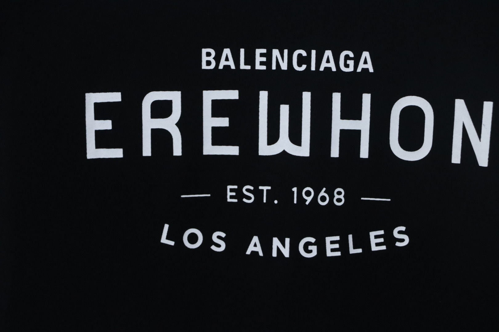 Balenciaga 24ss 1968 Lettering Printed T-shirt Black