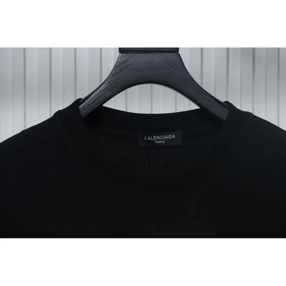 Balenciaga 24ss 3-block Printed T-shirt Black