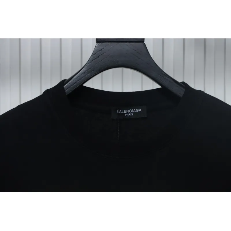 Balenciaga 24ss 3-block Printed T-shirt Black