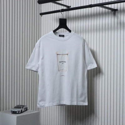 Balenciaga 24ss Beverage Cup Printed T-shirt  01