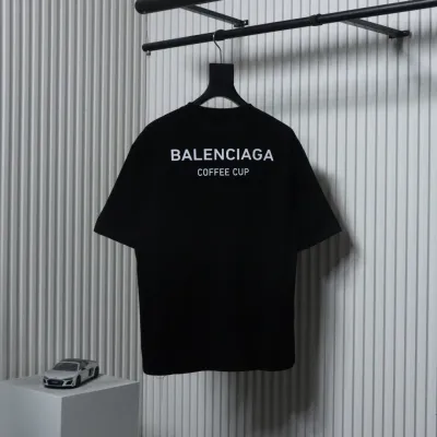 Balenciaga 24ss Beverage Cup Printed T-shirt Black 02
