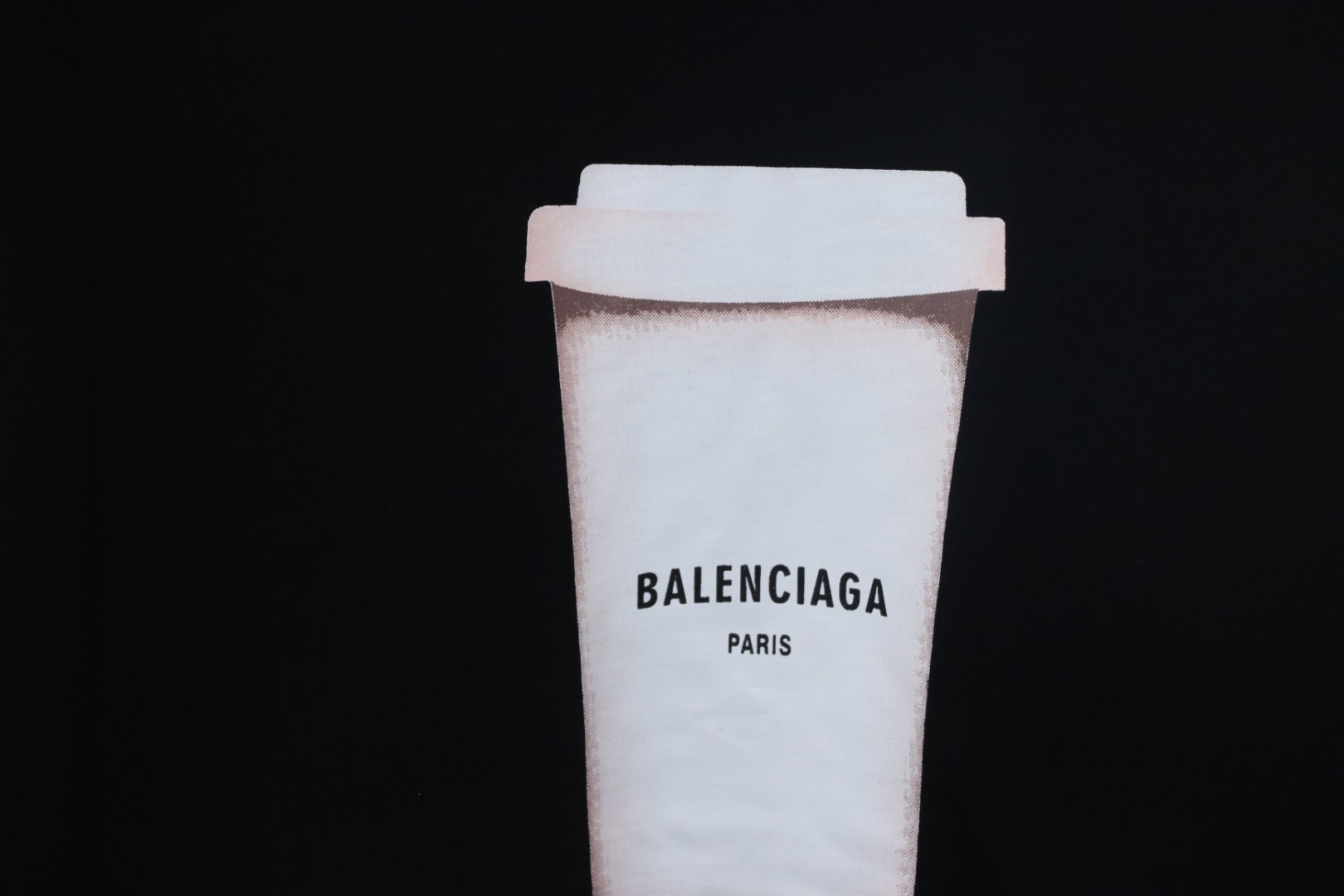 Balenciaga 24ss Beverage Cup Printed T-shirt Black