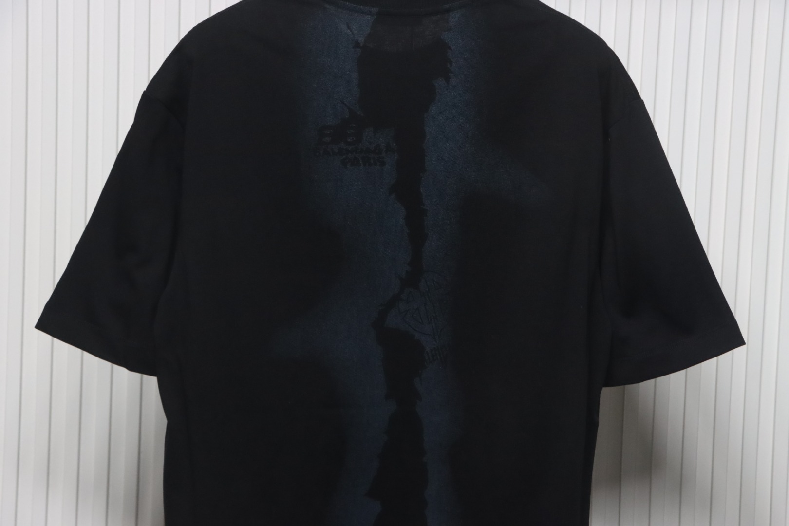 Balenciaga 24ss Double B Graffiti Letter Print T-shirt Black