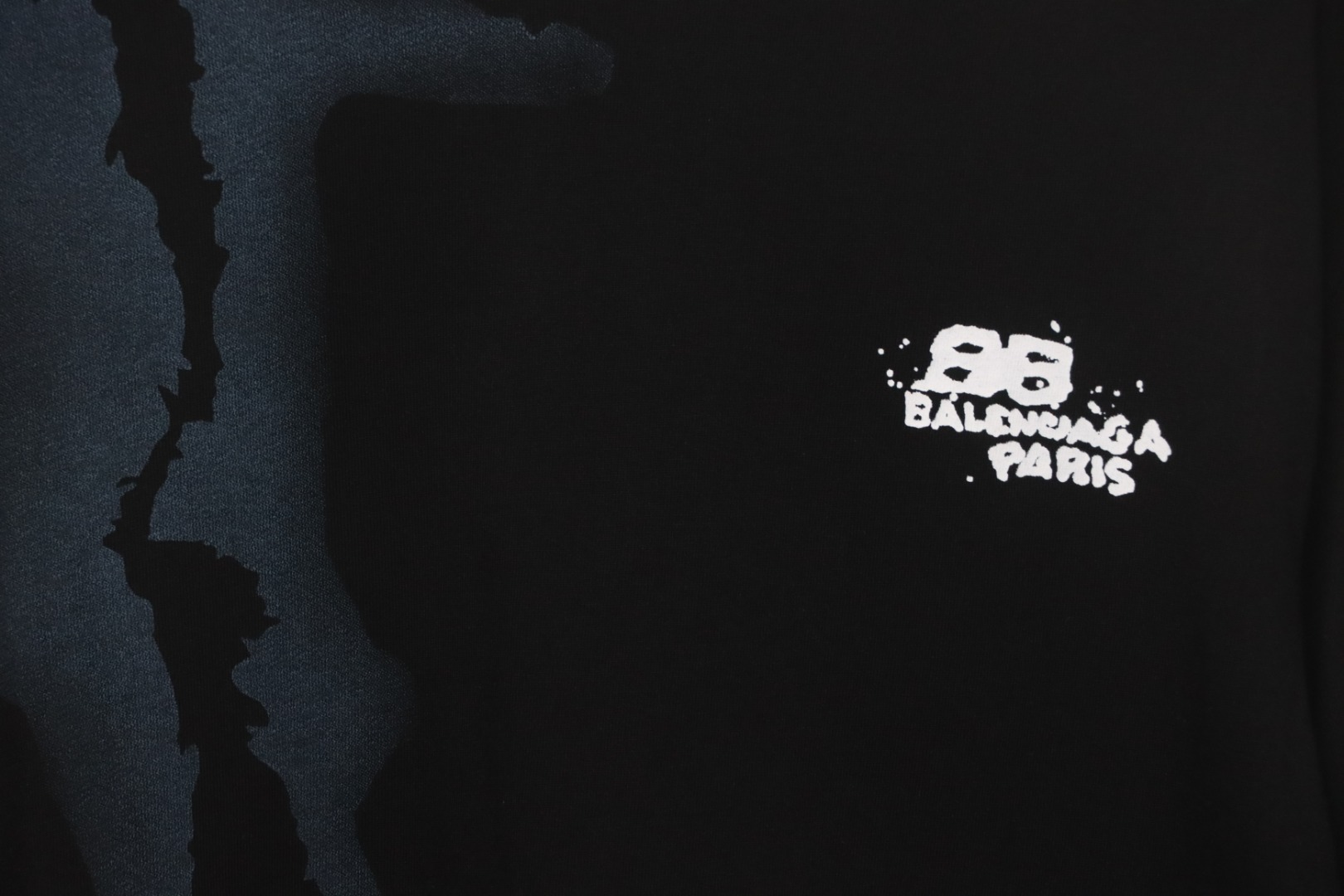 Balenciaga 24ss Double B Graffiti Letter Print T-shirt Black