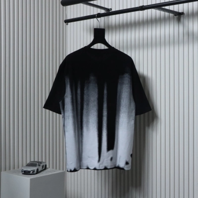 Balenciaga 24ss Ink Tassel Print T-shirt Black 02