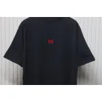 Balenciaga 25ss Bheat Ear Double B Red Label Embroidered Washed T-shirt