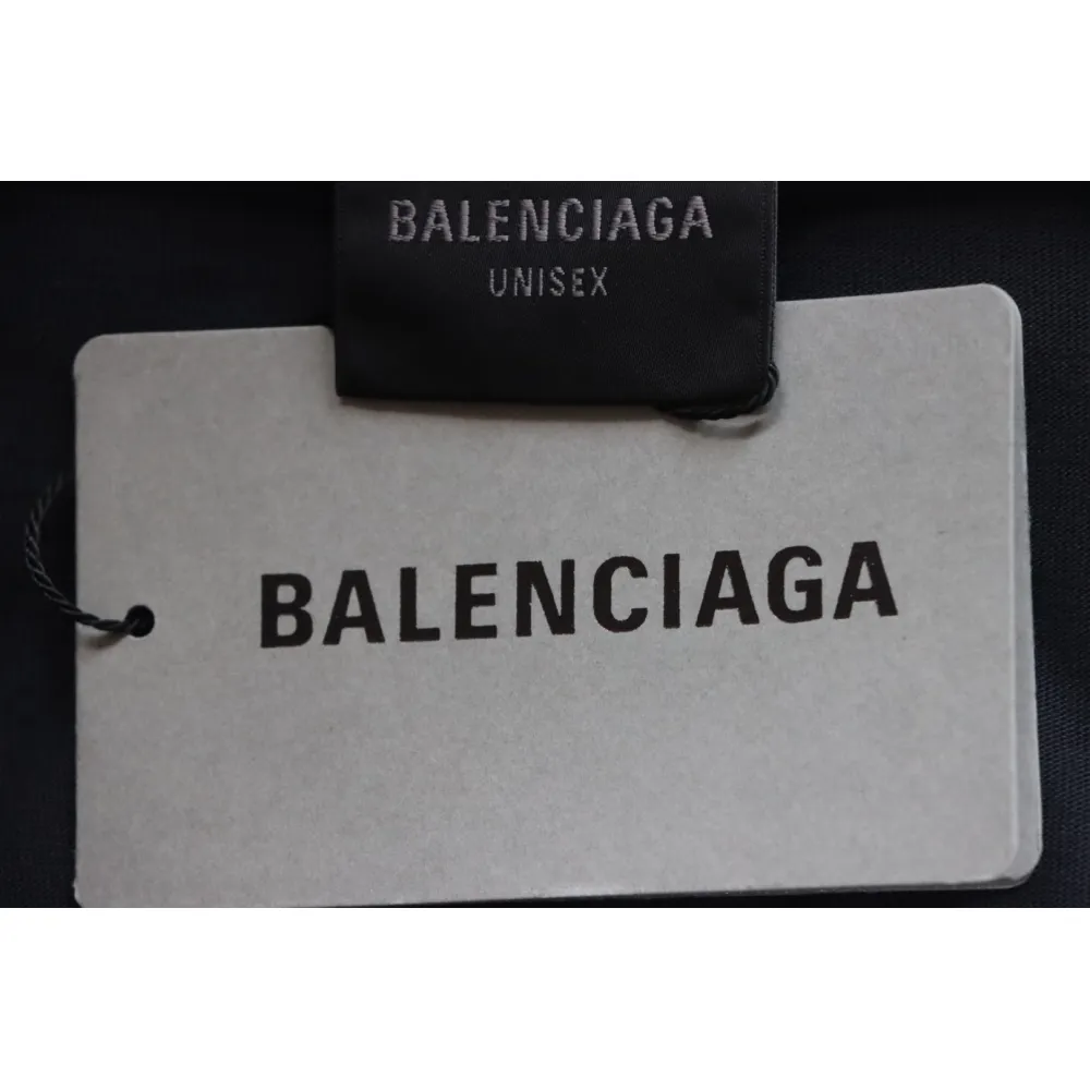 Balenciaga 25ss Bheat Ear Double B Red Label Embroidered Washed T-shirt