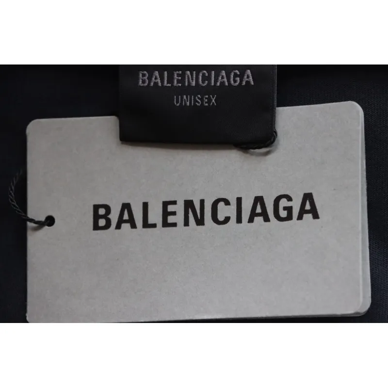 Balenciaga 25ss Bheat Ear Double B Red Label Embroidered Washed T-shirt