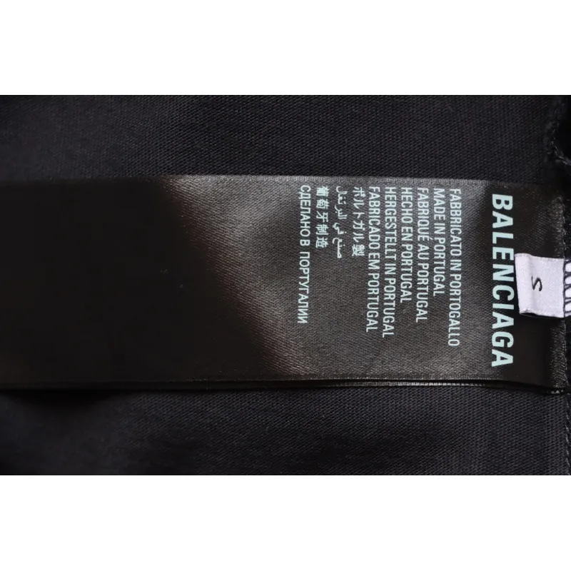Balenciaga 25ss Bheat Ear Double B Red Label Embroidered Washed T-shirt