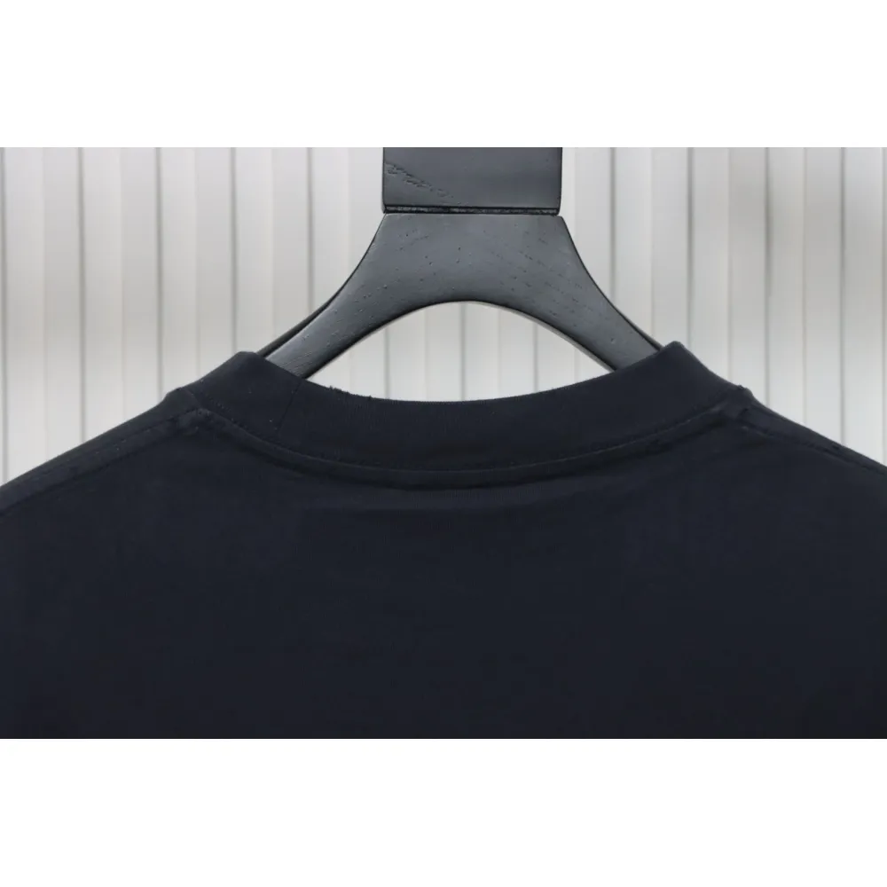Balenciaga 25ss Bheat Ear Double B Red Label Embroidered Washed T-shirt