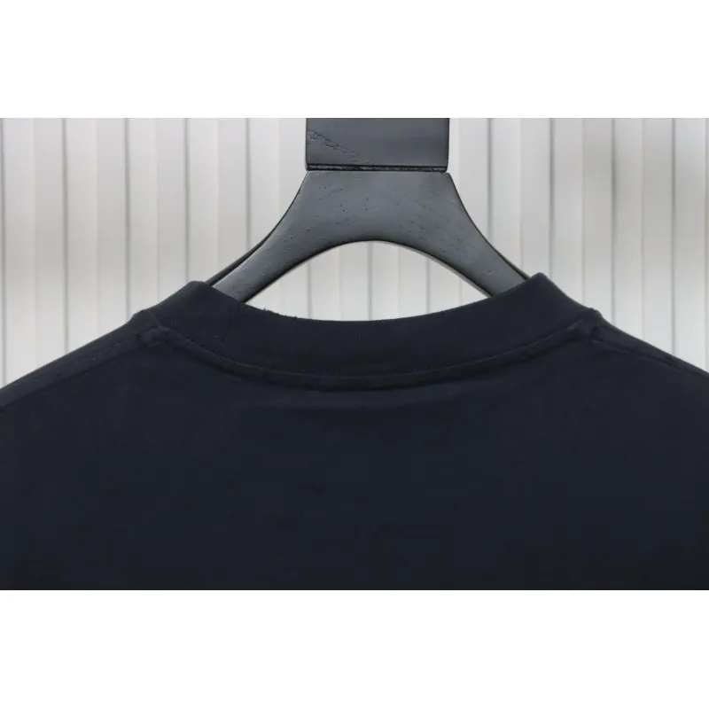 Balenciaga 25ss Bheat Ear Double B Red Label Embroidered Washed T-shirt