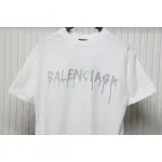 Balenciaga 25ss Dissolved Double B Letters Rhinestone Ripped T-shirt