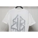 Balenciaga 25ss Dissolved Double B Letters Rhinestone Ripped T-shirt
