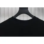 Balenciaga 25ss Dissolved Double B Letters Rhinestone Ripped T-shirt Black