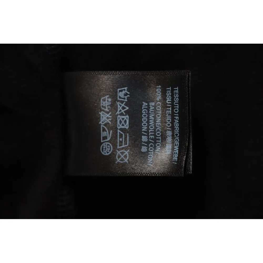 Balenciaga 25ss Dissolved Double B Letters Rhinestone Ripped T-shirt Black