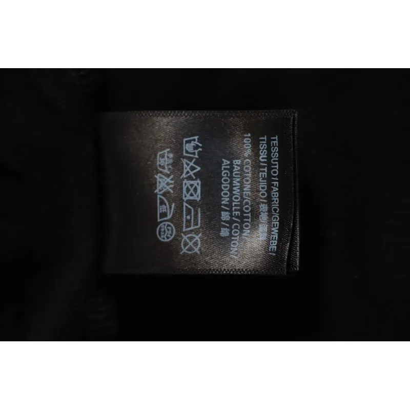 Balenciaga 25ss Dissolved Double B Letters Rhinestone Ripped T-shirt Black