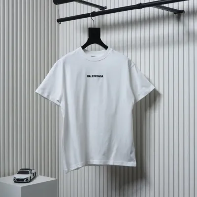 Balenciaga 25SS Embroidered Front and Back Lettering T-shirt 01