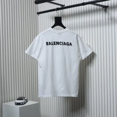 Balenciaga 25SS Embroidered Front and Back Lettering T-shirt 02