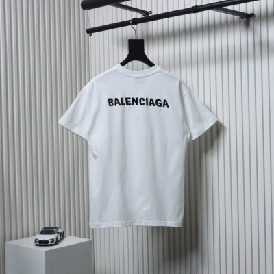 Balenciaga 25SS Embroidered Front and Back Lettering T-shirt 02