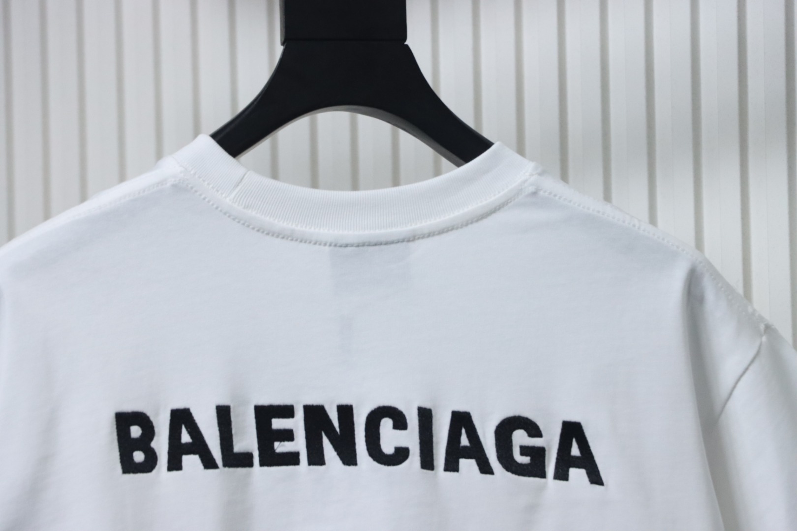 Balenciaga 25SS Embroidered Front and Back Lettering T-shirt