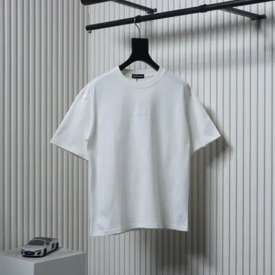 Balenciaga 25ss Front and Back Lettering Embossed T-shirt 01