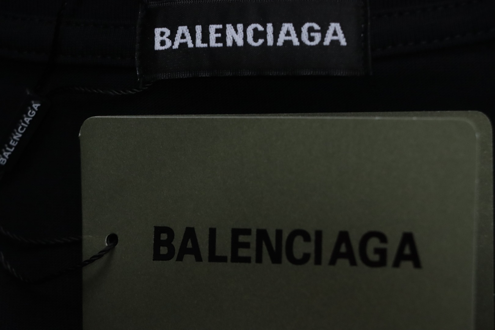 Balenciaga 25ss Front and Back Lettering Embossed T-shirt Black