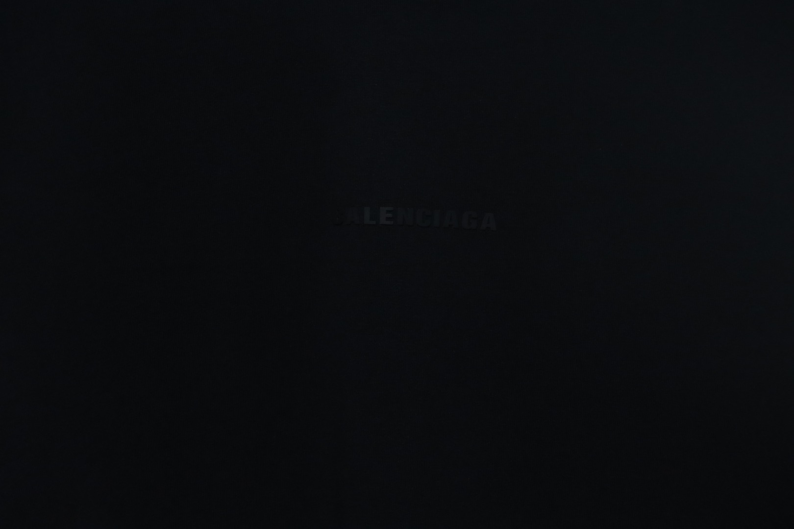 Balenciaga 25ss Front and Back Lettering Embossed T-shirt Black