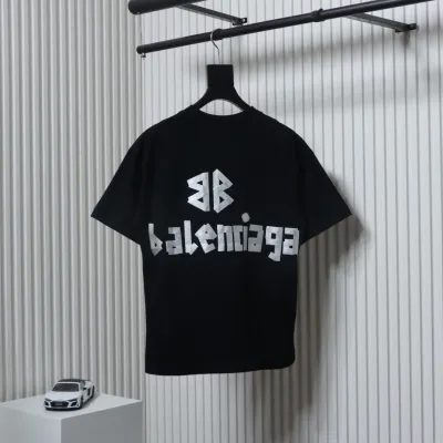 Balenciaga 25ss Masking Paper Letter Tape T-shirt  02