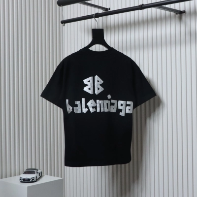 Balenciaga 25ss Masking Paper Letter Tape T-shirt  02
