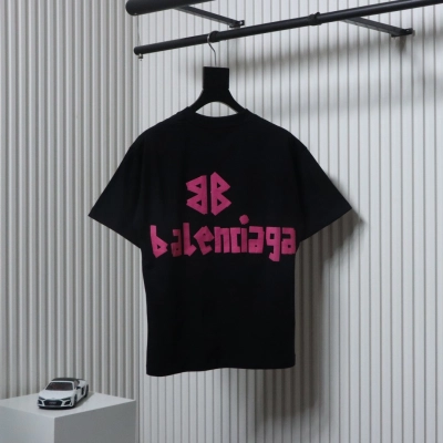 Balenciaga 25ss Masking Paper Letter Tape T-shirt Black  02