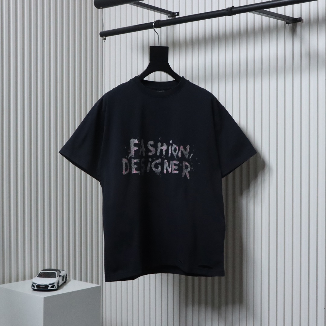 Balenciaga BLCG Designer Glitter Print T-shirt